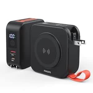 Philips DLP4347CB 10,000 mAh MagSafe Magnetic Mobile Battery, Large ...