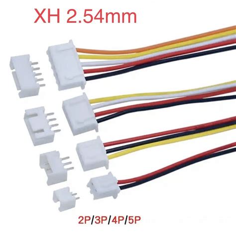 20 Sets JST XH-2.54 Connectors 2P 3P 4P 5P Prewired 2.54mm Connectors ...