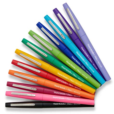 Paper Mate Flair Felt Tip Pens, Medium Point (0.7 mm), Assorted Colours ...