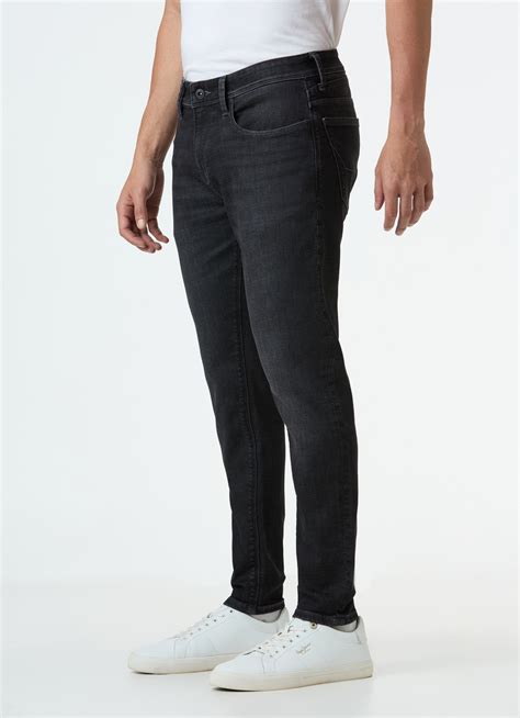 Men Black Skinny Fit Ankle-length Powerflex Jeans | Pepe Jeans India