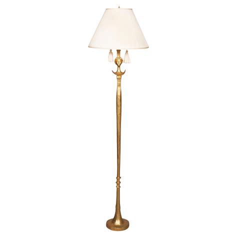 Pair of Giacometti Style Sculptural Floor Lamps For Sale at 1stDibs