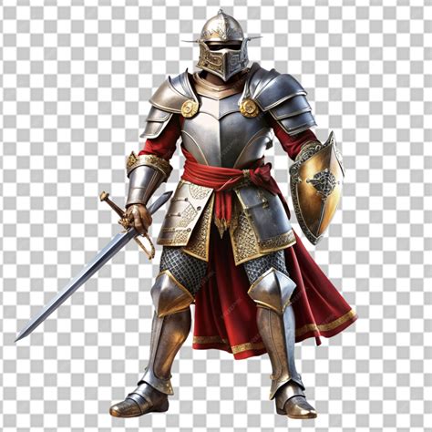 Premium Photo | Isolated transparent background medieval knight armor