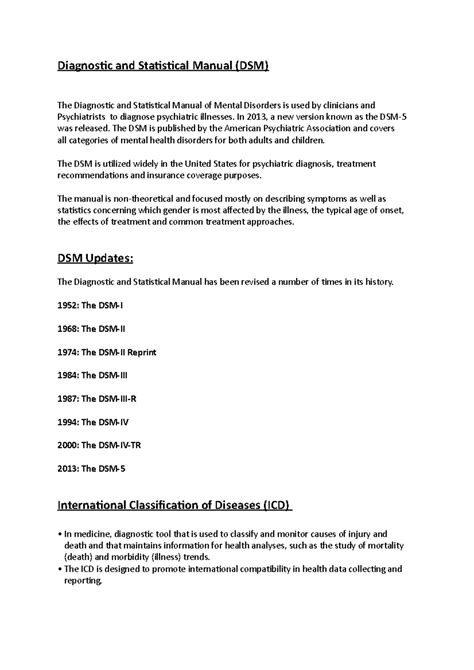 Abnormal Psychology Diagostic AND Statistical Mannual - Diagnostic and ...