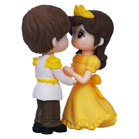 eCraftIndia Prince and Princess Couple Statue Valentine's Day Showpiec