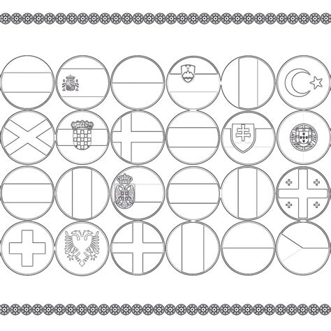 European Union Countries Flags Coloring Page | Coloring Pages Mimi Panda