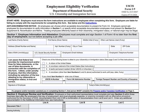 Image result for Form I-9 Instructions