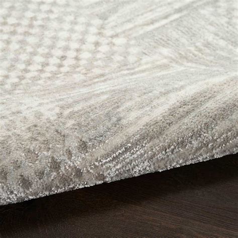 Glitz Neutral & Silver Geometric Area Rug Area Rug | At Home