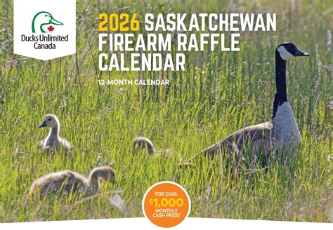 2025 Saskatchewan Firearms Raffle Calendar — Ducks Unlimited Canada