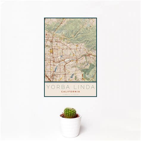 Yorba Linda - California Map Print in Woodblock — JACE Maps
