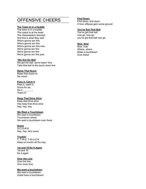 Best 13 Cheerleading Cheers and Chants Cards – Artofit