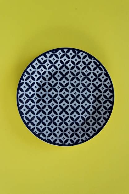 Abstract top view of modern blue plate on colorful background | Premium ...