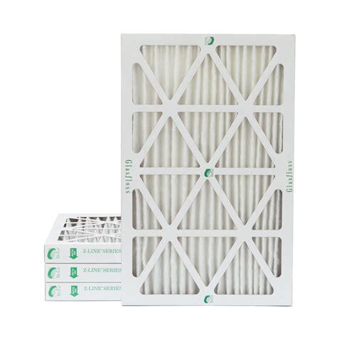 Glasfloss ZL 16x25x2 MERV 10 Pleated AC Furnace Air Filters. Box of 4 ...