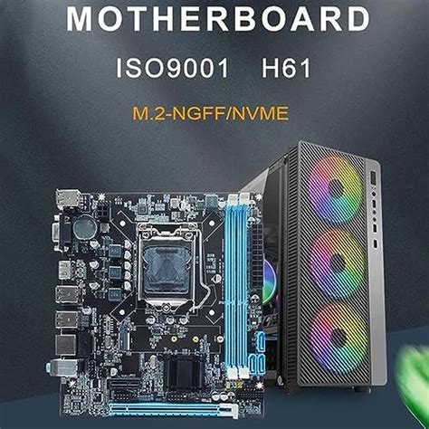 Motherboard LGA1155 | H61 Micro ATX Computer Motherboard | Ultra-Fast ...