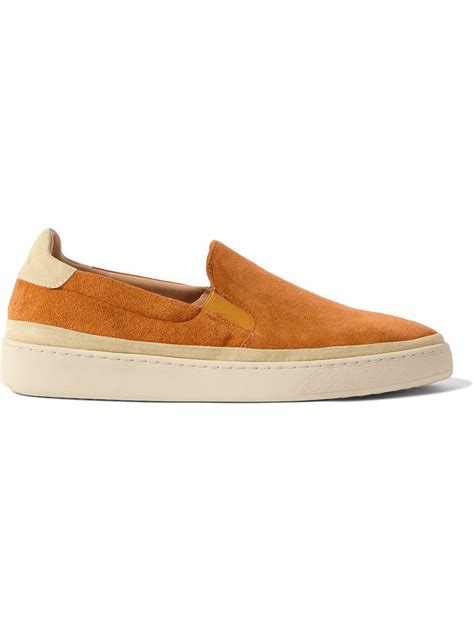 Mulo - Suede Slip-On Sneakers - Yellow Mulo