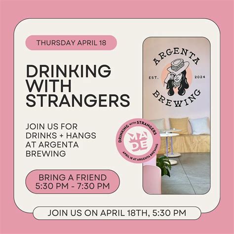 Maine Ad + Design Networking Event “Drinking with Strangers”, Argenta ...