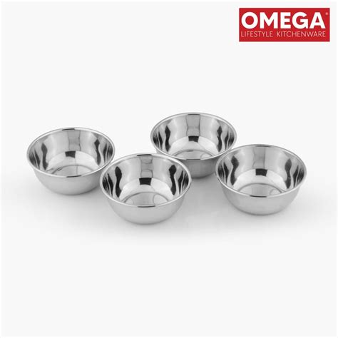 Buy OMEGA Set of 4 Stainless Steel Katori - 280ml from Omega at just ...