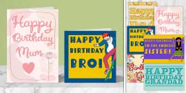 Elephant Birthday Card (teacher made) - Twinkl