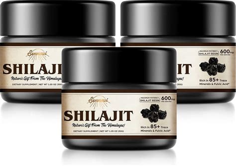 Amazon.com: Shilajit Pure Himalayan Organic Shilajit Resin - 600mg Maximum Potency Natural ...
