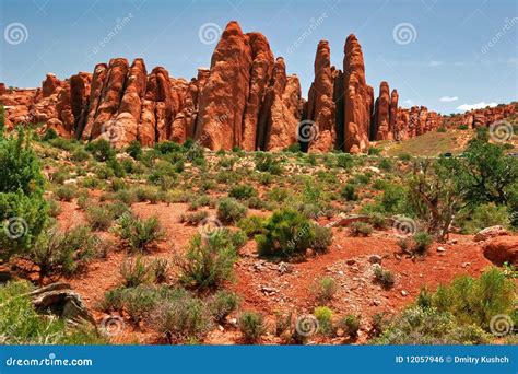 Red rocks of Utah stock photo. Image of blue, background - 12057946