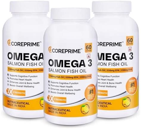 Coreprime Omega 3 Salmon Fish Oil 1100mg – 180 Lemon Flavor Fish ...