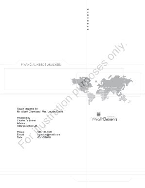 Fillable Online Financial Needs Analysis - EquiSoft Fax Email Print ...