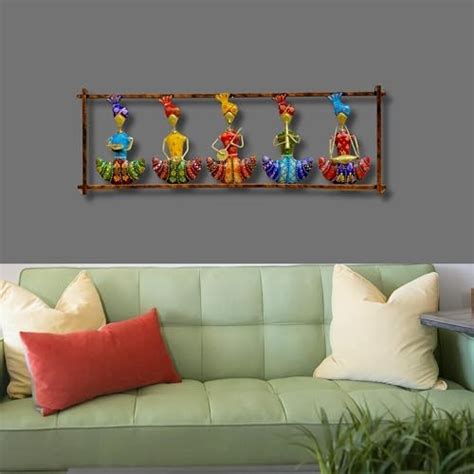 ZXC Metal Rajasthani 5 Musicians Wall Decor/Wall Hanging For Living ...