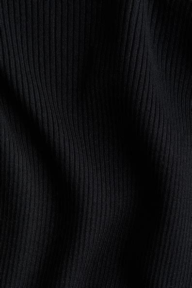 Rib-knit off-the-shoulder top - Black - Ladies | H&M IN