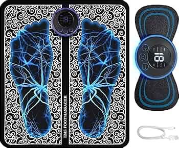 Foot Massager - SELLASTIC Wireless Electric EMS Massage Mat ...
