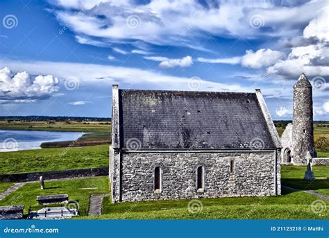 The Monastery of Clonmacnoise, Ireland - Temple Co Stock Photo - Image ...