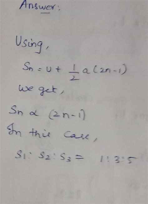 A body falling from rest describes distance S1,S2,S3 in the first ...