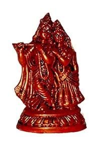 Buy Dominic Collections Hand Made Clay Radha Krishna Idol (19x12 cms ...