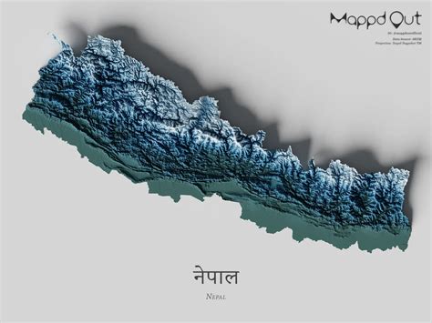 Nepal Elevation Map