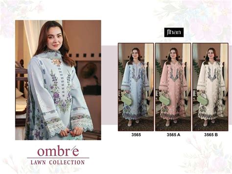 JIHAN DESIGN NO - 3565 COTTON HEAVY SELF EMBROIDERED PATCHES PAKISTANI ...