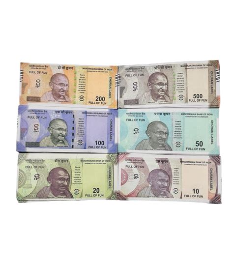 Dummy Indian Currency Duplicate Money (600 Notes) Denomination All New ...