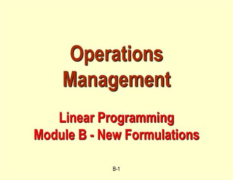 Linear Programming Operations Management 的图像结果