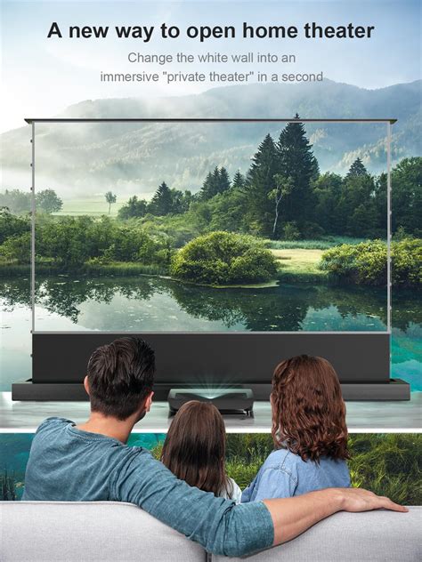 AWOL VISION 100" Motorized ALR Floor Rising Projector Screen for Ultra ...