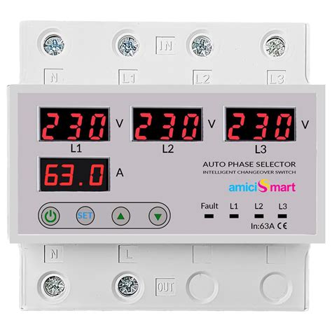 amiciSmart Intelligent 3 Phase to 1 Phase Selector/Changeover Switch ...