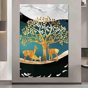 SAF paintings Nature Art Unframed vinyl Sparkle Coated Painting For ...