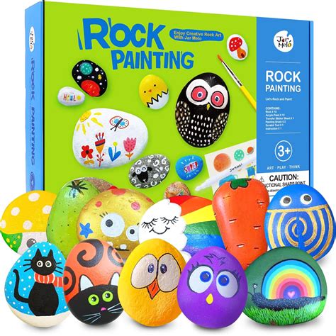 Jar Melo Rock Painting Kits for Kids Hide & Seek Rock Kits Crafts for ...