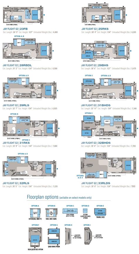 2024 Travel Trailer Floor Plans