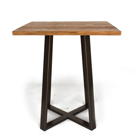 Criss Cross Square Pub Table | Wooden Square Pub Tables | Urban Wood Goods