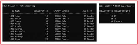 Oracle Natural Join 的图像结果