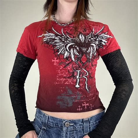 Women's Red and Black Shirt | Depop