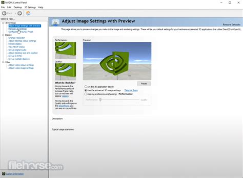 NVIDIA Control Panel Update 的图像结果