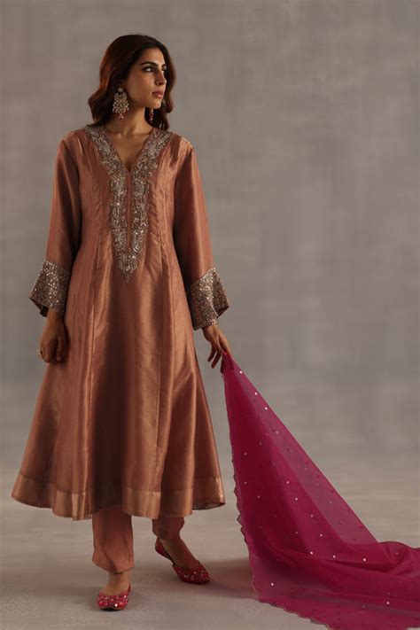 Begum Pret - Ahiri Orange Kurta Set - Elahe