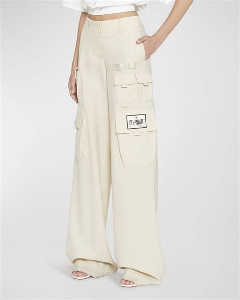 Vince Wide-Leg Cotton Cargo Pants | Neiman Marcus