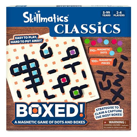 Buy Skillmatics Magnetic Dots & Boxes Game – Classic Family Strategy ...