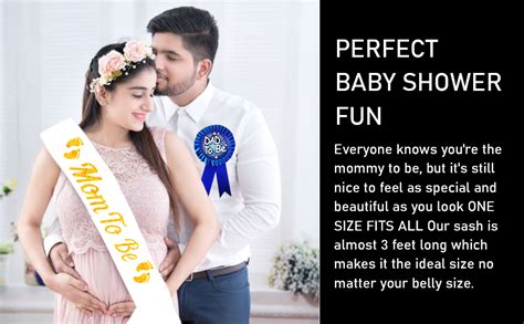 Party Propz Baby Shower Mom To Be Decoration Items Set- 2pcs Dad To Be ...