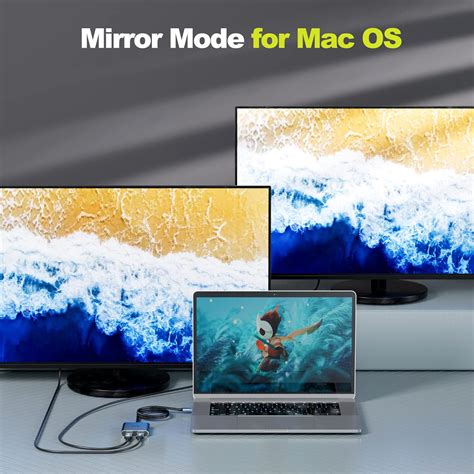 Buy fairikabe USB C to Dual DisplayPort MST Hub Splitter, Dual 4K 60Hz ...