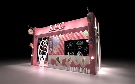 KFC甜品站美陈设计3D效果图|三维|场景|3D设计师NG男 - 原创作品 - 站酷 (ZCOOL)